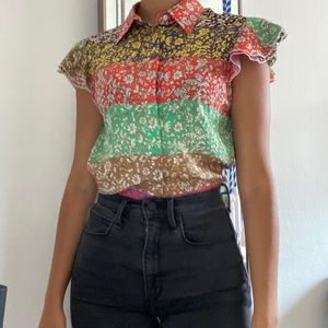 Alice + olivia silk top